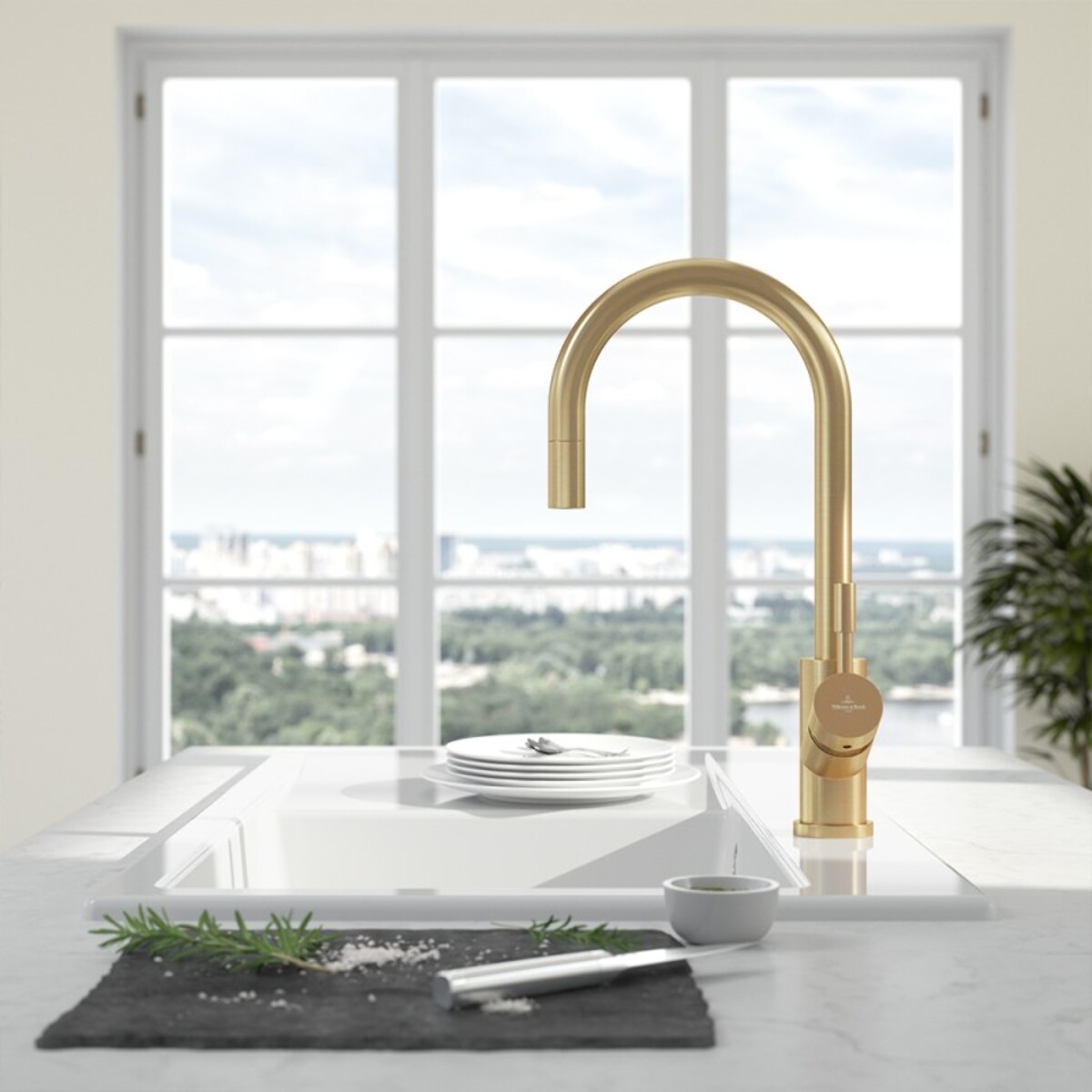 Robinet cuisine VILLEROY ET BOCH Umbrella flex