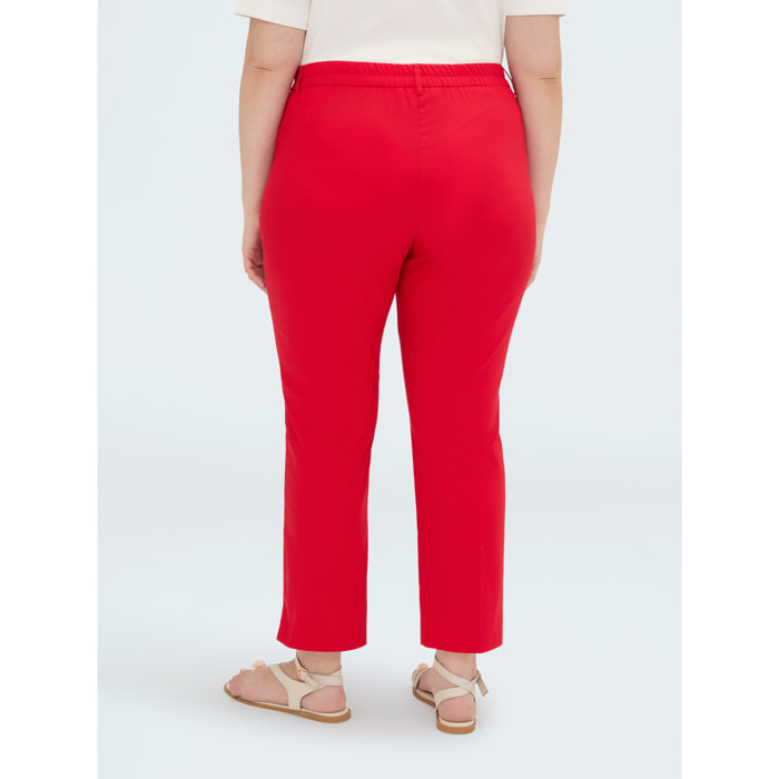 Fiorella Rubino - Pantalones New York en algodón stretch - Rojo