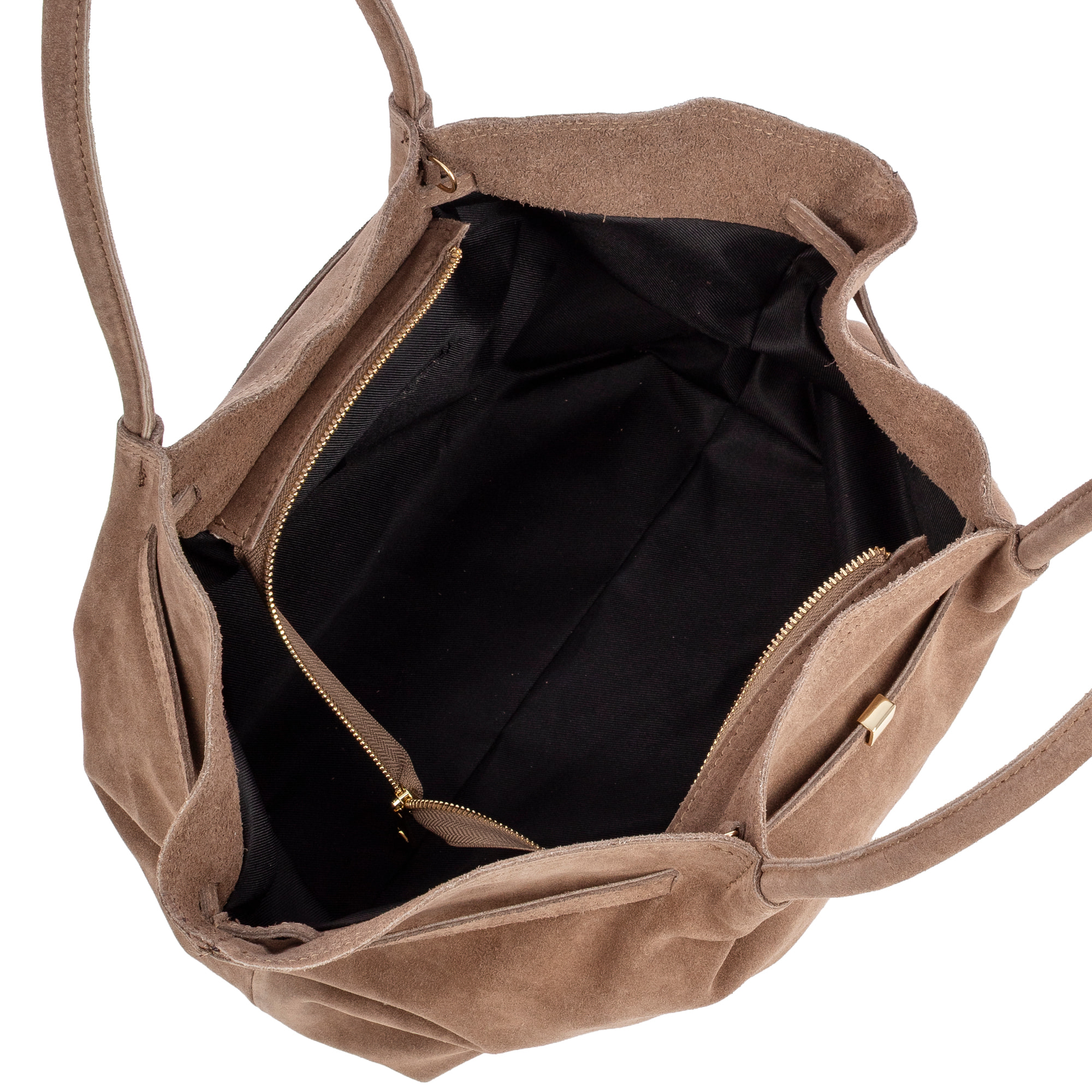 Baradili borsa a spalla donna. Pelle scamosciata autentica.