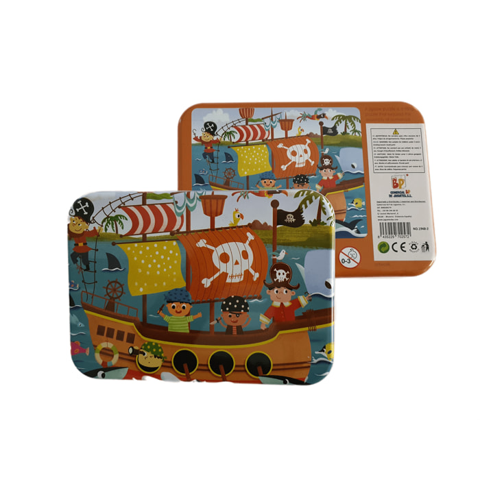 PUZLE DE HISTORIAS: PIRATAS - 120 pcs (CAJA METÁLICA)