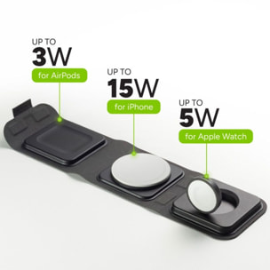 Chargeur induction MOPHIE Chargeur de voyage 3 en 1 sans fil