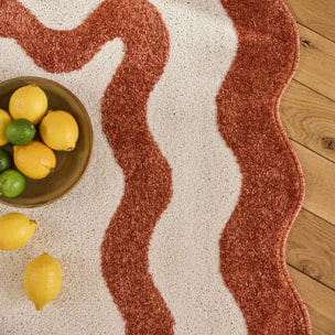 PANTONE - Tapis terracotta à bords festonnés TERRA DEL SOL