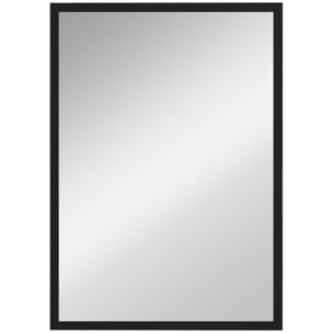 Miroir mural rectangulaire dim. 50L x 70H cm cadre MDF noir