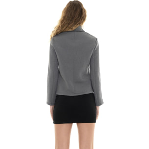 Giacca da donna in neoprene con zip assimetrica Leone 1947 Gold Studs