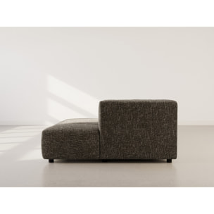 Curtis - canapé d'angle droit 4 places avec accoudoir en tissu texturé - Vert Olive