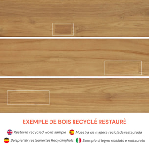 Banc de jardin en bois de teck 4 personnes - Soraya