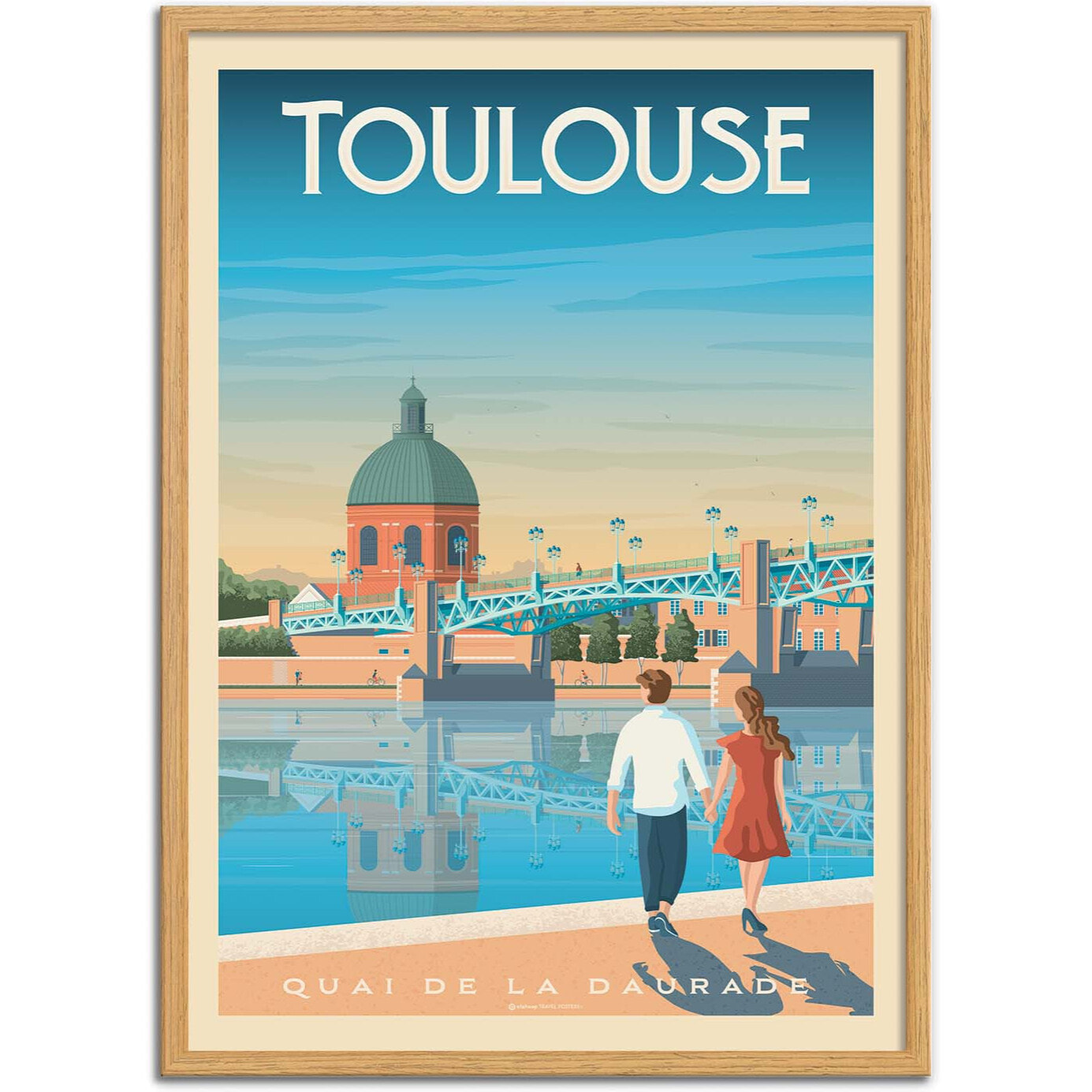 Affiche - Toulouse - Olahoop Travel Posters