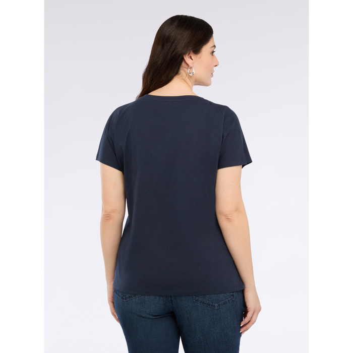 Fiorella Rubino - Camiseta con detalle de libélula - Azul