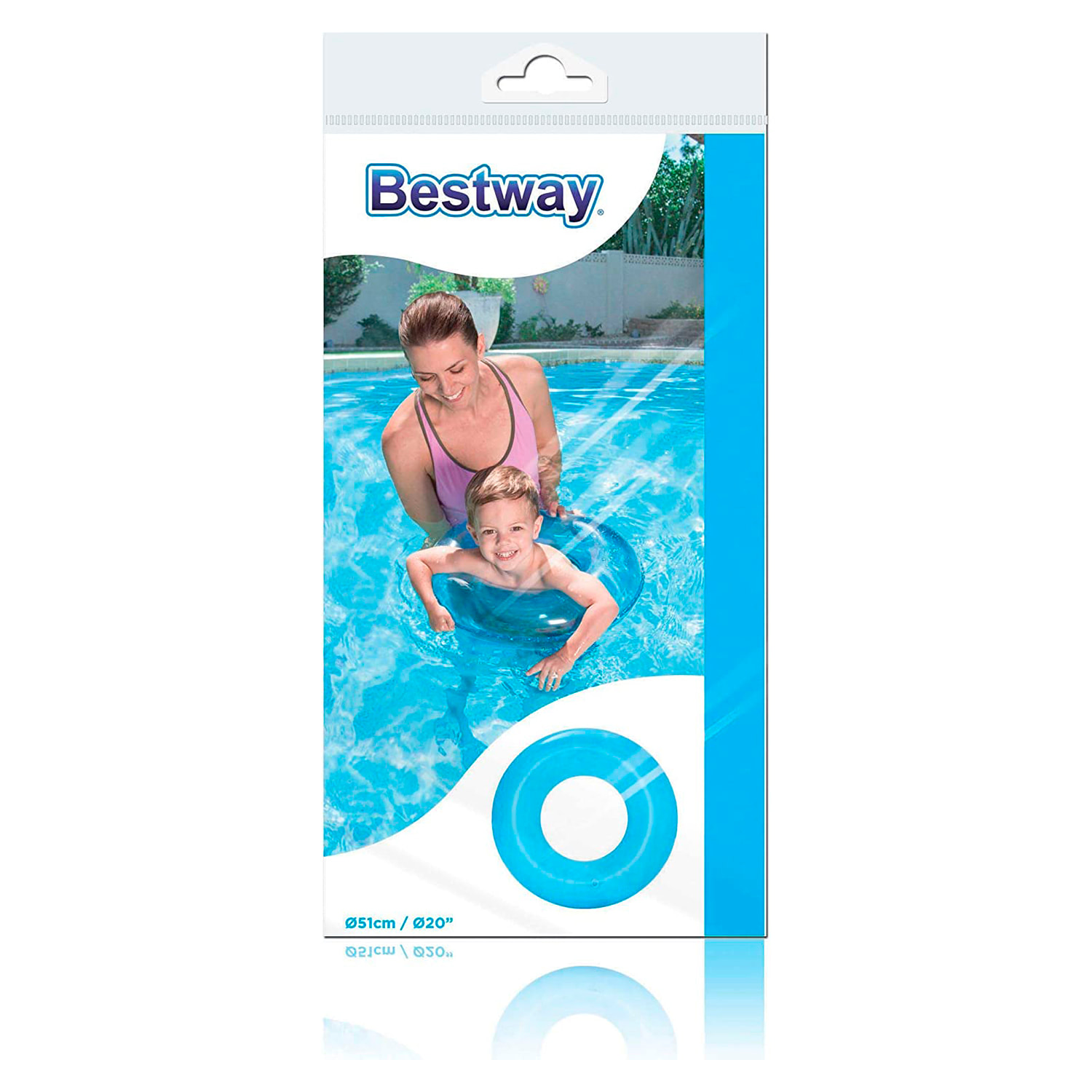 Flotador Transparente Bestway Ø 51 cm. Edad : 3-6 Años.