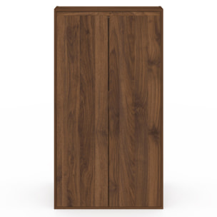 Armoire sous pente Tom 2 portes effet noyer