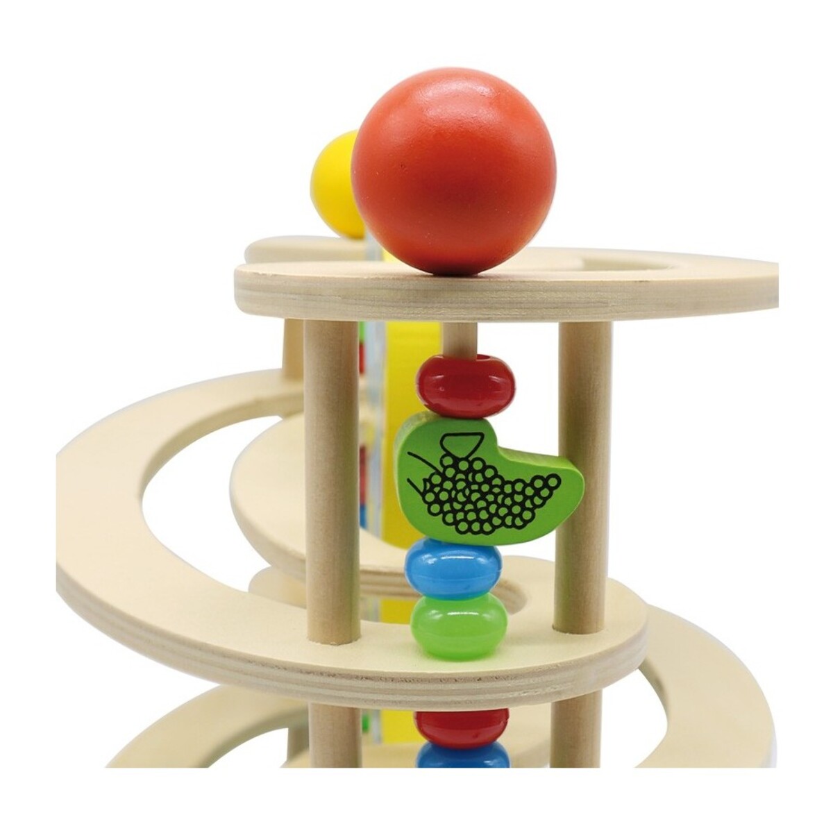 WOODEN DINOSAUR ROLL BALL GAME - JUGUETE DE PELOTAS