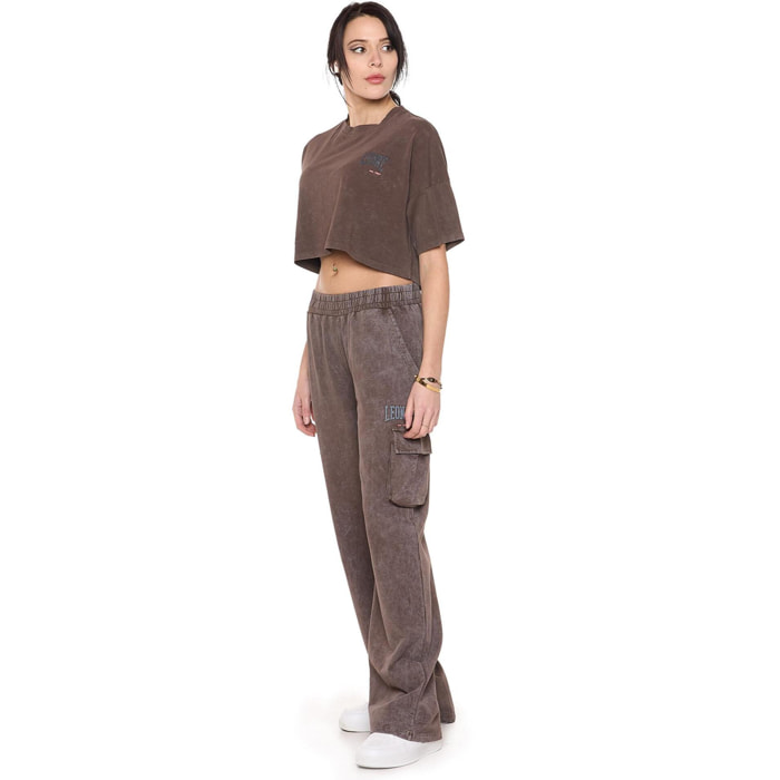 Camiseta de mujer con cuello alto y manga larga acanalada "Pearl"
