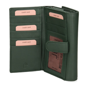 Portafoglio da donna In Vera pelle Made in Italy 17x10x4 cm