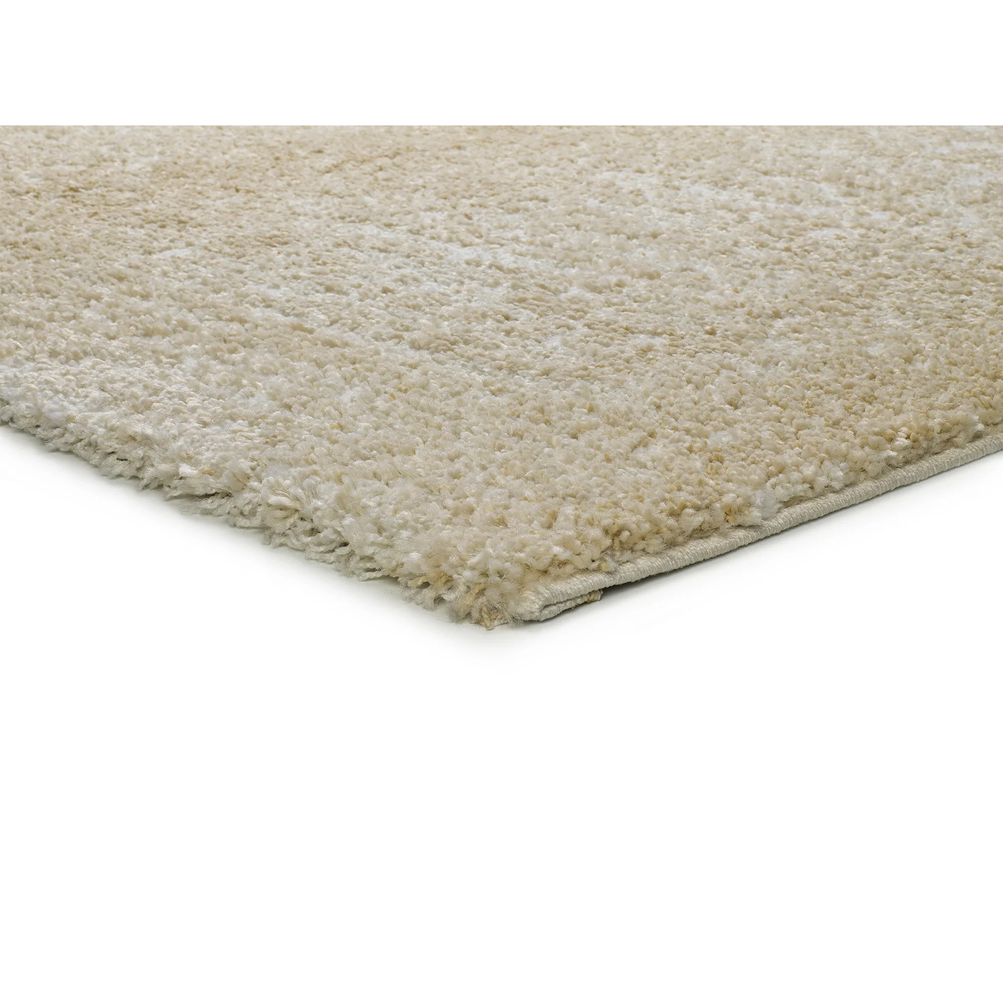 SERENE Alfombra de pelo largo con texturas en tonos beige, varias medidas disponibles