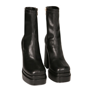 Botines plataforma negro tacón 9 cm