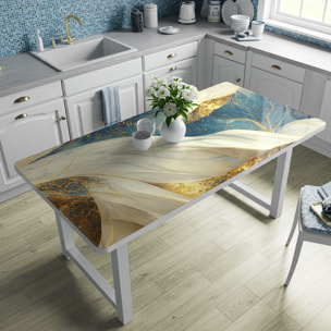 Rouleau revêtement adhésif imperméable - Sticker lavable plan de travail - ÉPOXY CAYUGA