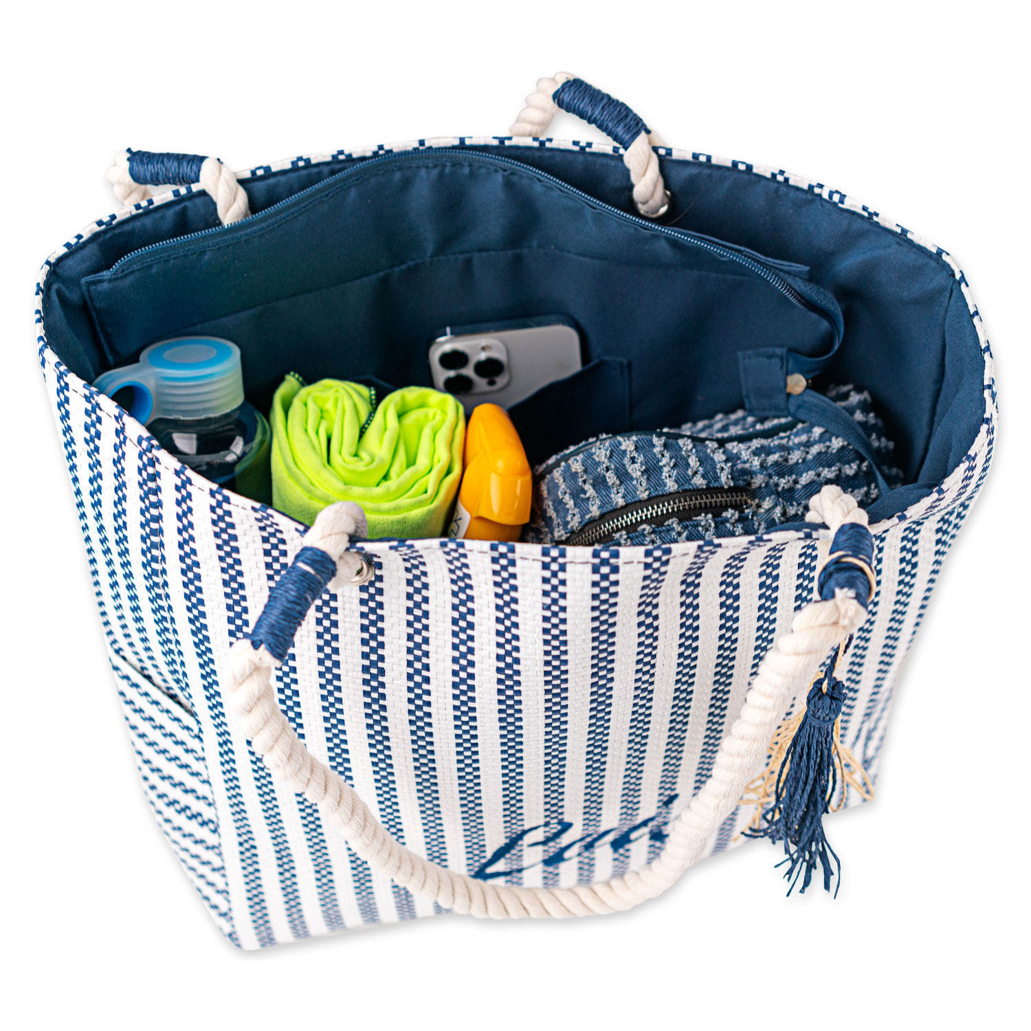 Bolso De Playa Lois Maui Azul Marino