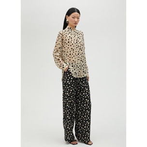 Camicia nera a pois
