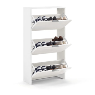 Zapatero de 3 puertas abatibles en blanco artik 60x113 cm Remi Blanco Artik (Blanco Mate)