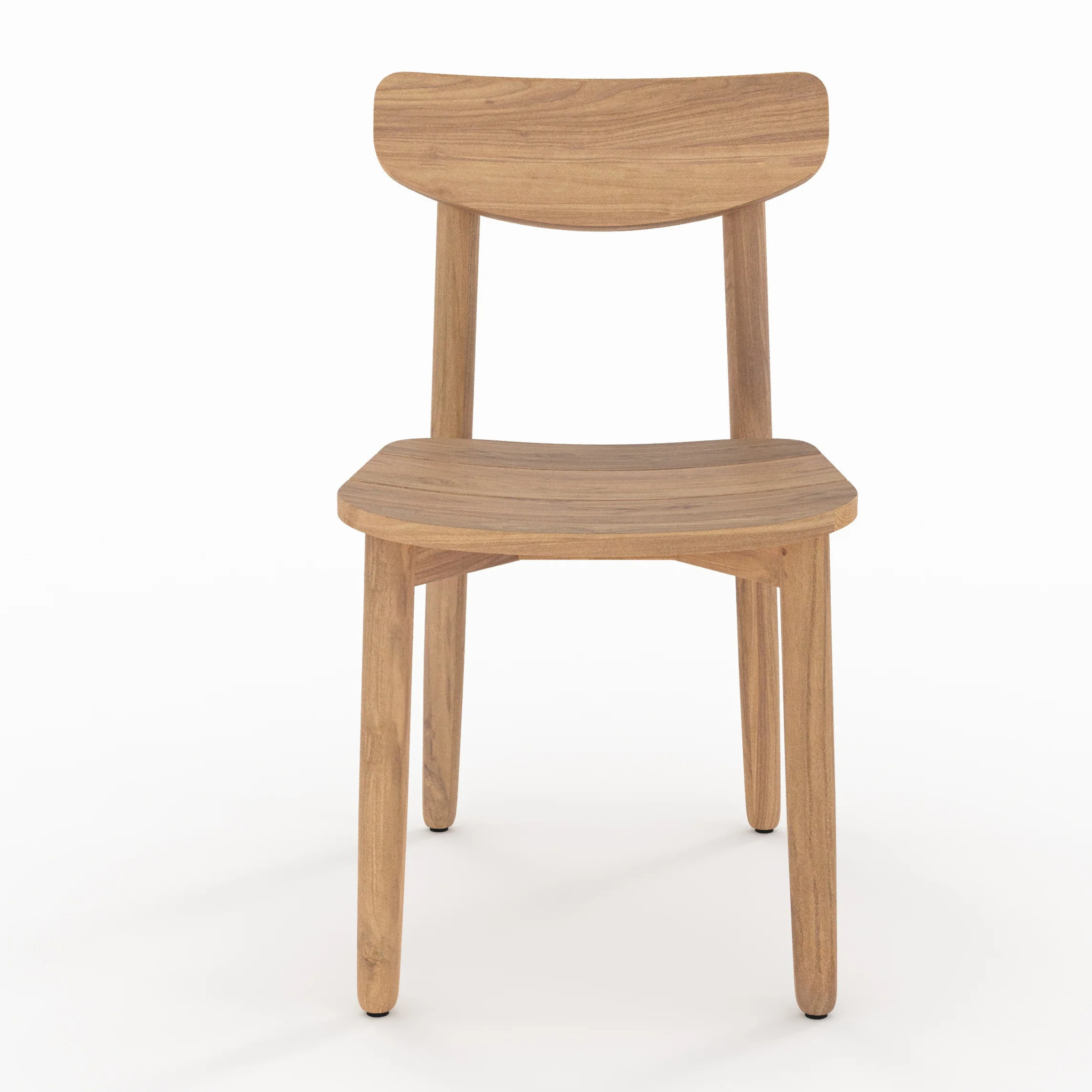 Lot de 2 chaises de jardin en bois de teck recyclé - Lufy