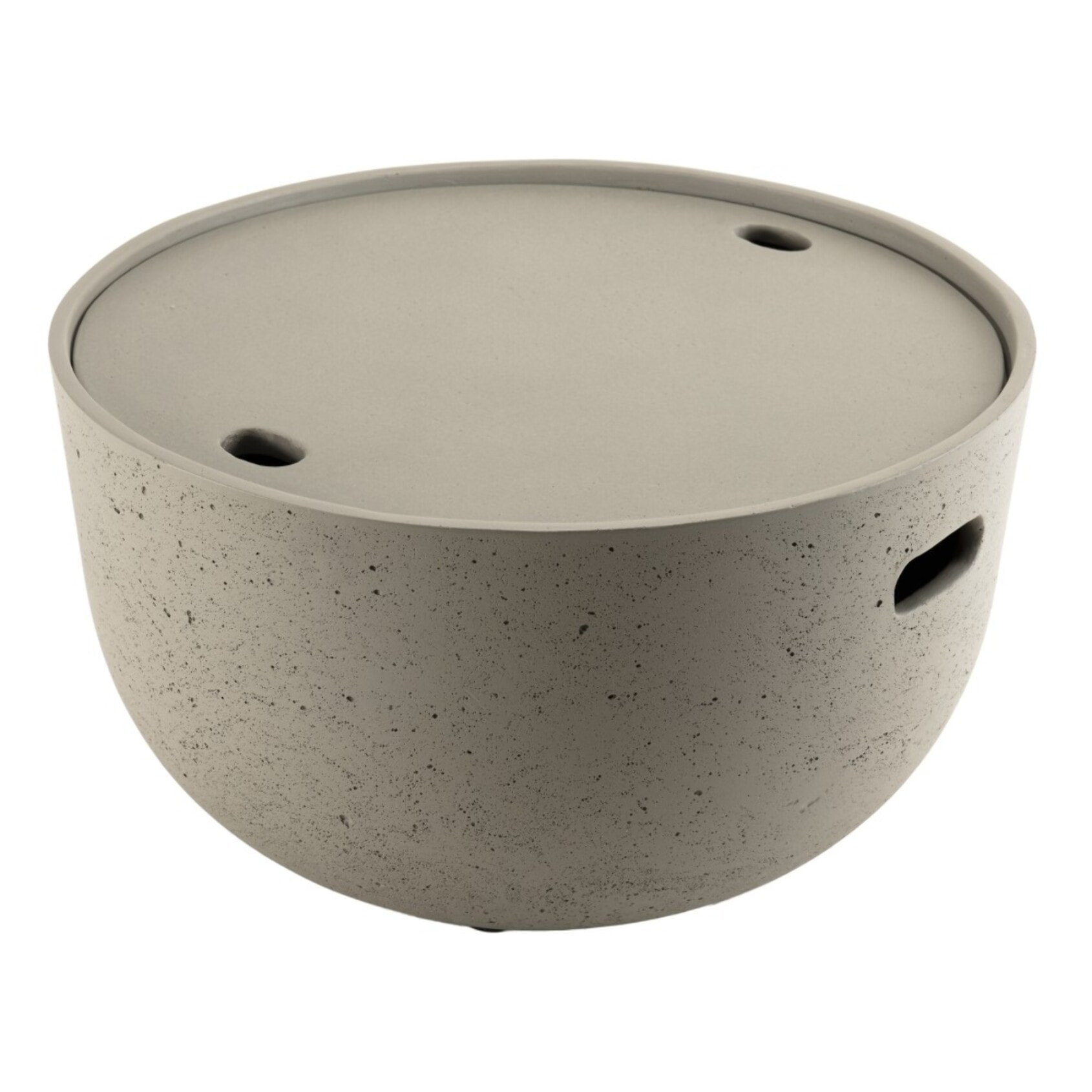 HECTOR - Table basse de jardin ronde 58x58 cm béton