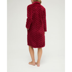 Bata mujer jacquard con botones