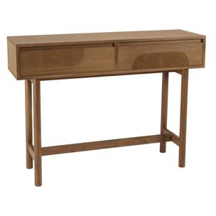 MARIO - Console couleur naturelle 2 tiroirs décor motif arrondi