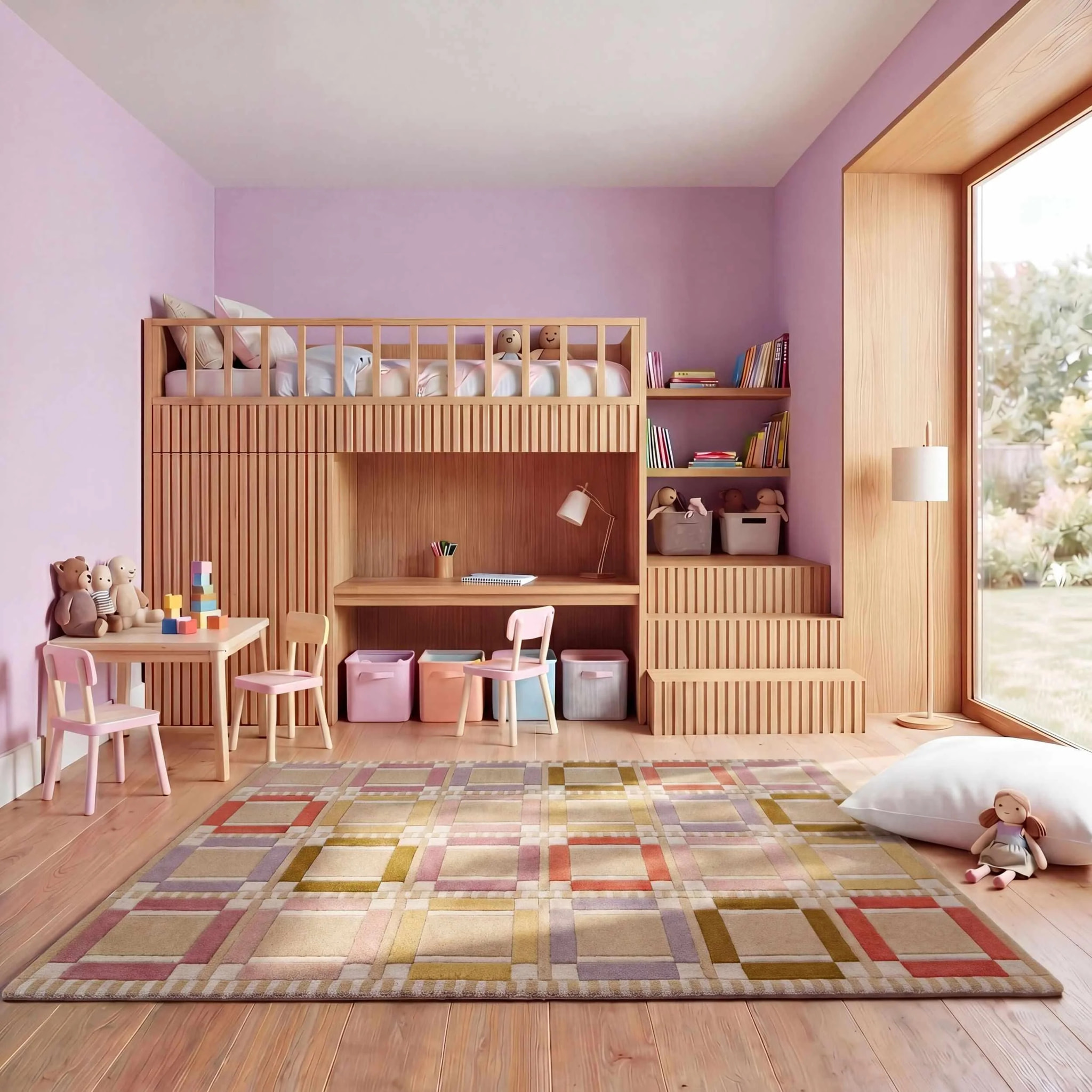 Tapis en laine QUADRO