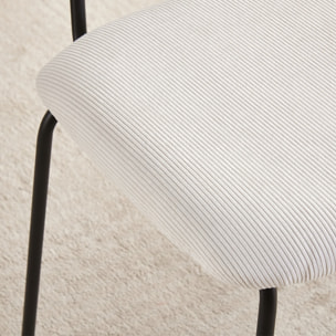 Lot de 2 chaises en velours côtelé - NAYA