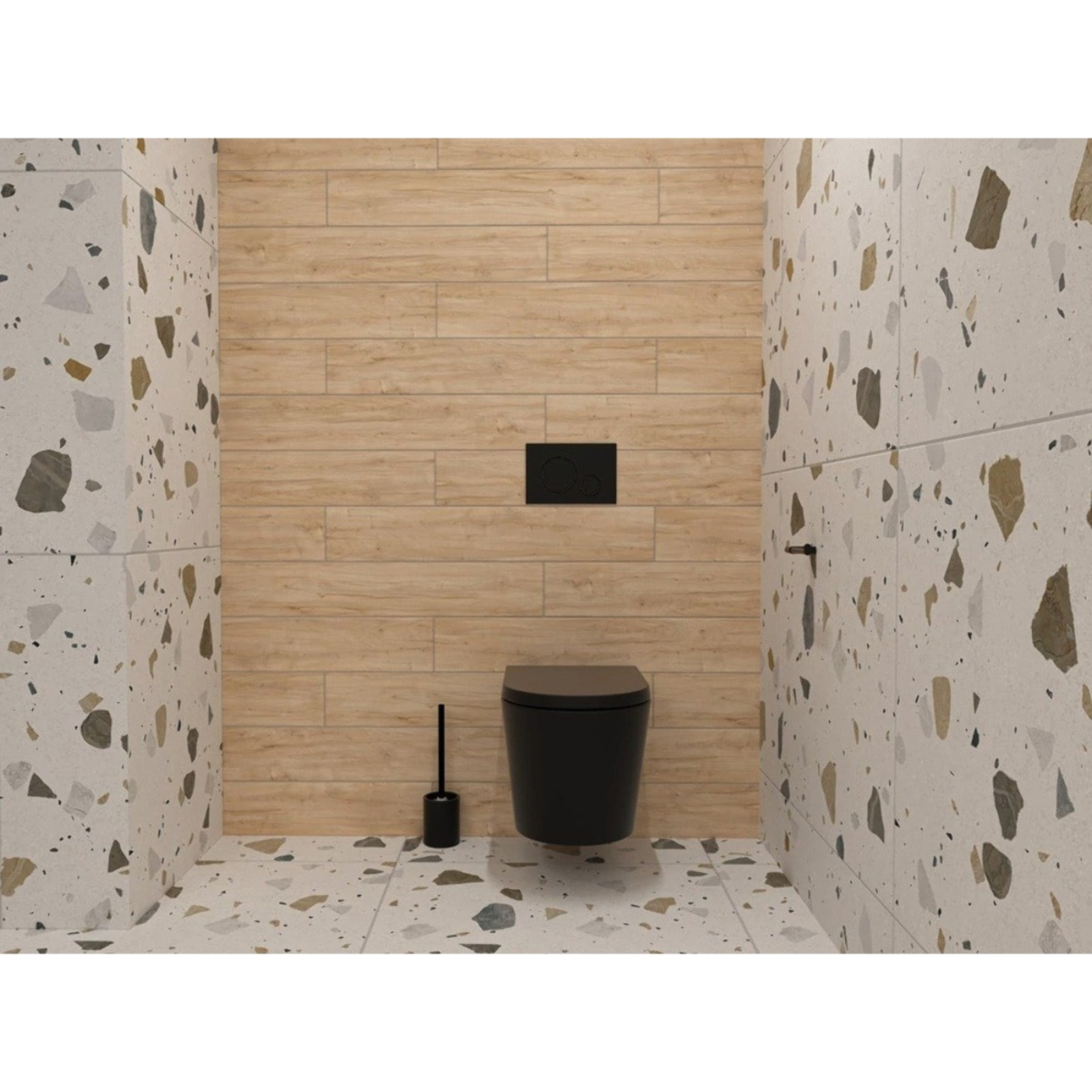 Feel Brosse WC en céramique, noir (SATDFEEL37CE)