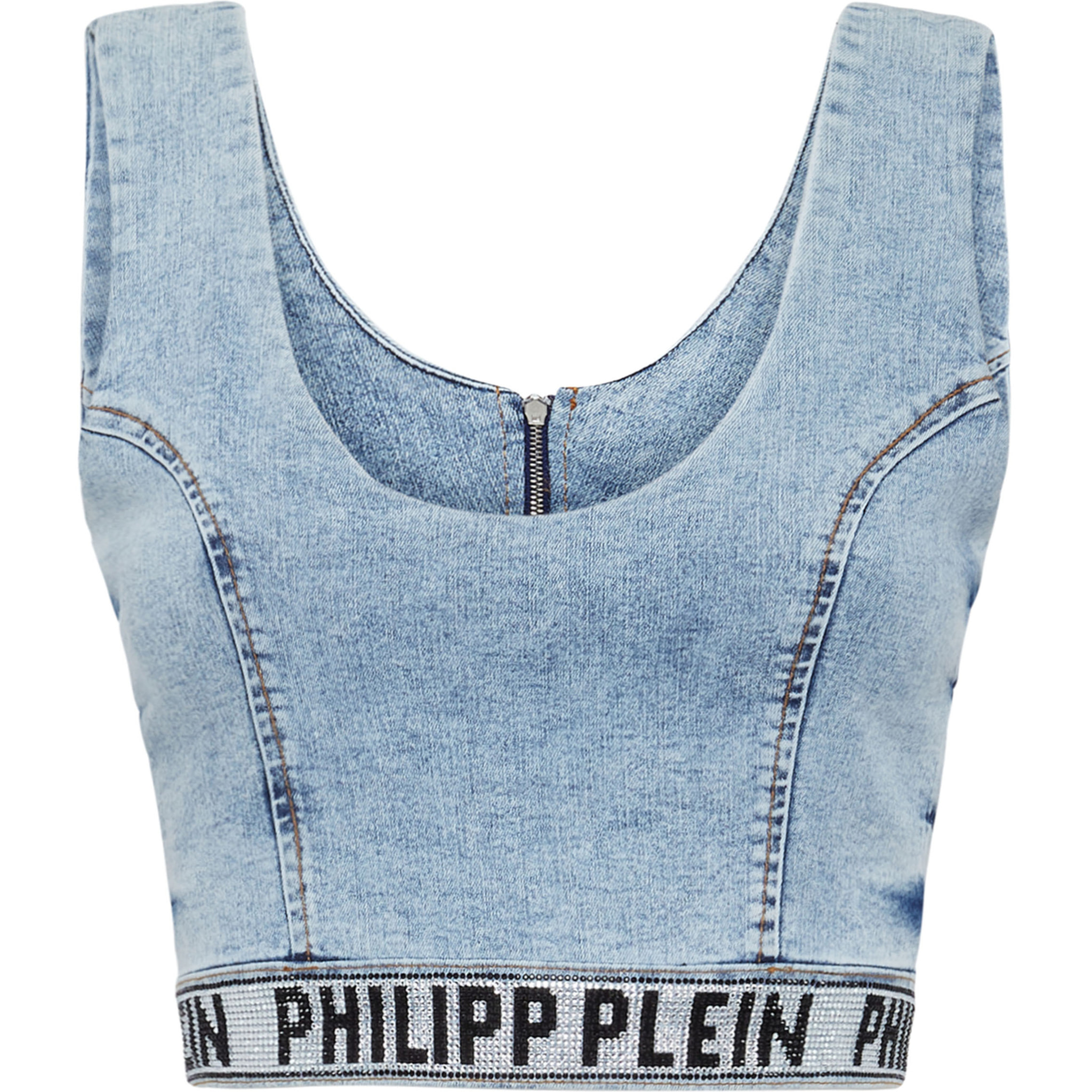 PHILIPP PLEIN Top vaquero GOTHIC PLEIN