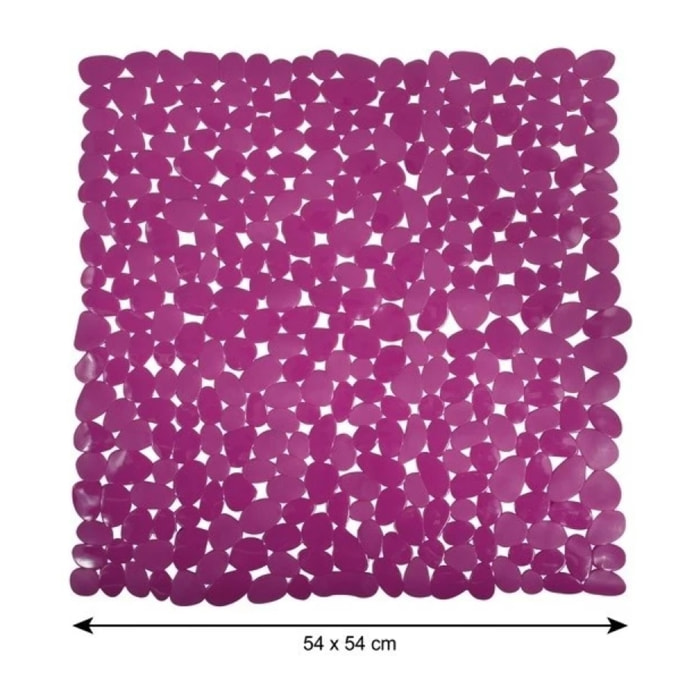 Tapis Fond de douche PVC GALETS 53x53cm Violet MSV