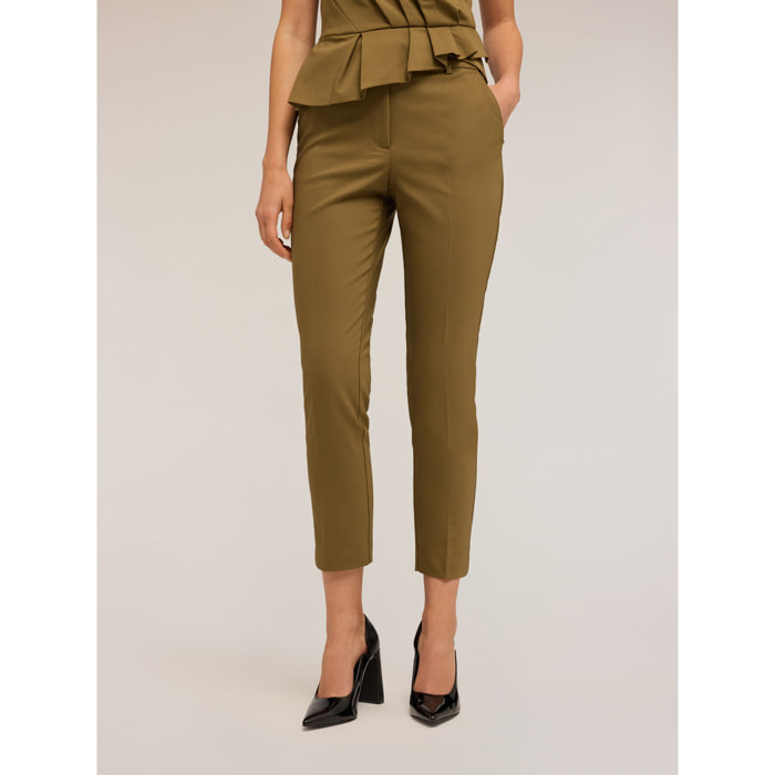 Motivi - Pantalones rectos - Verde militare