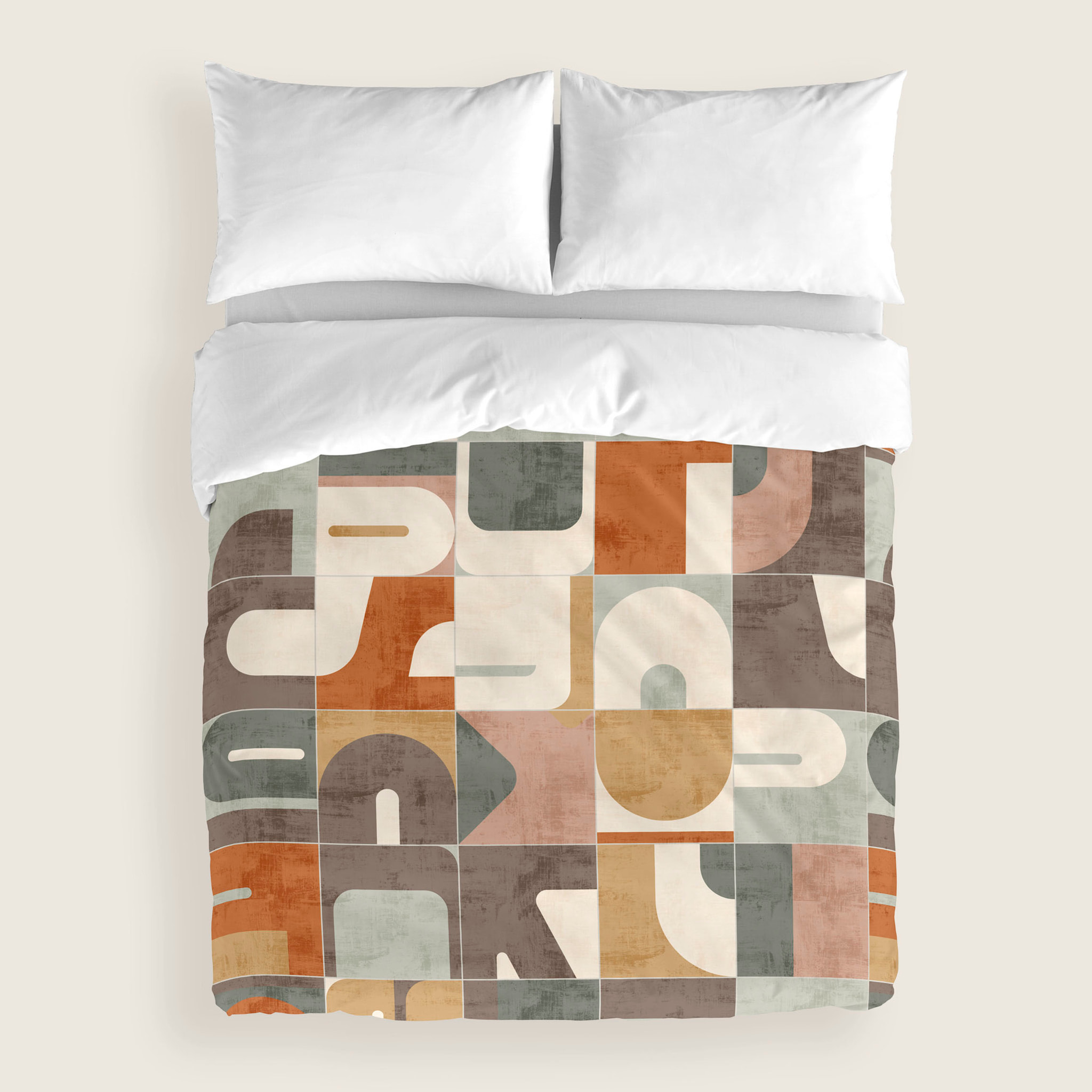 Naturals - Funda Nórdica Estampada 2/3 piezas - 100% Algodón - Puzzle