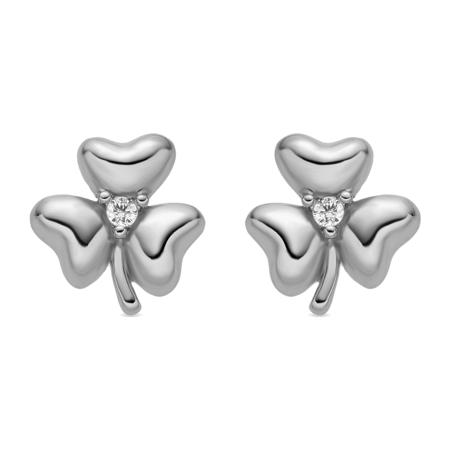 Pendientes con Circonita Brillante acabado plata