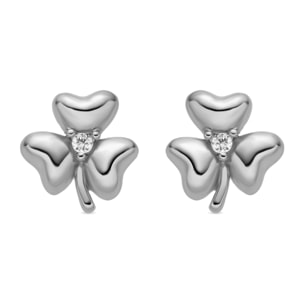 Pendientes con Circonita Brillante acabado plata