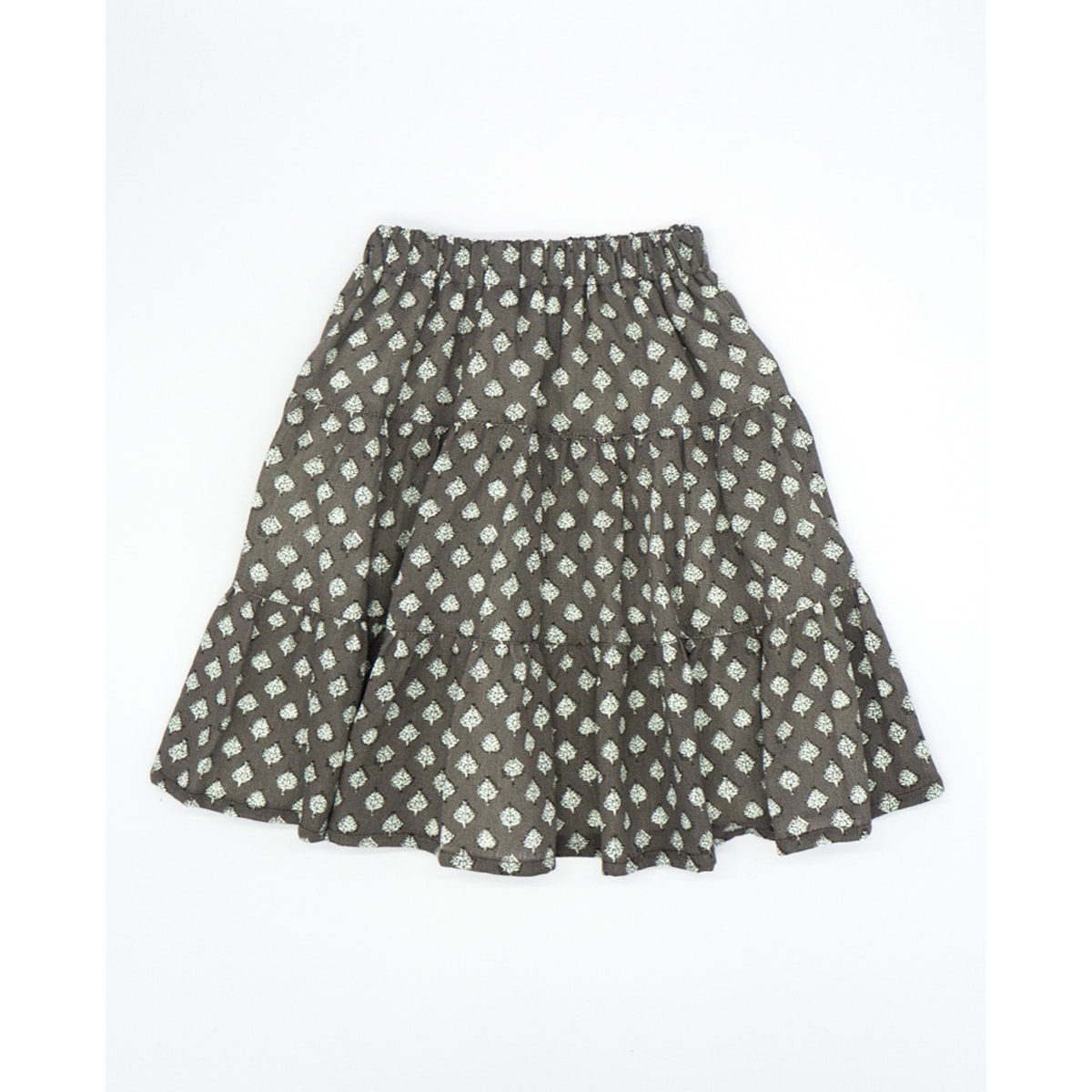 FALDA MIDI FLOR GRIS MARENGO