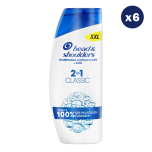 6 Shampoings Classic 2en1 625ml - Head & Shoulders