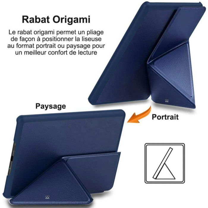 Etui IBROZ Origami Kindle 11thgen Bleu
