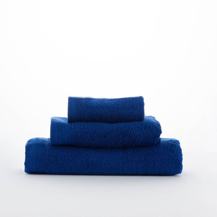 Set de 3 serviettes en coton 450 gr/m2 couleur Bleu