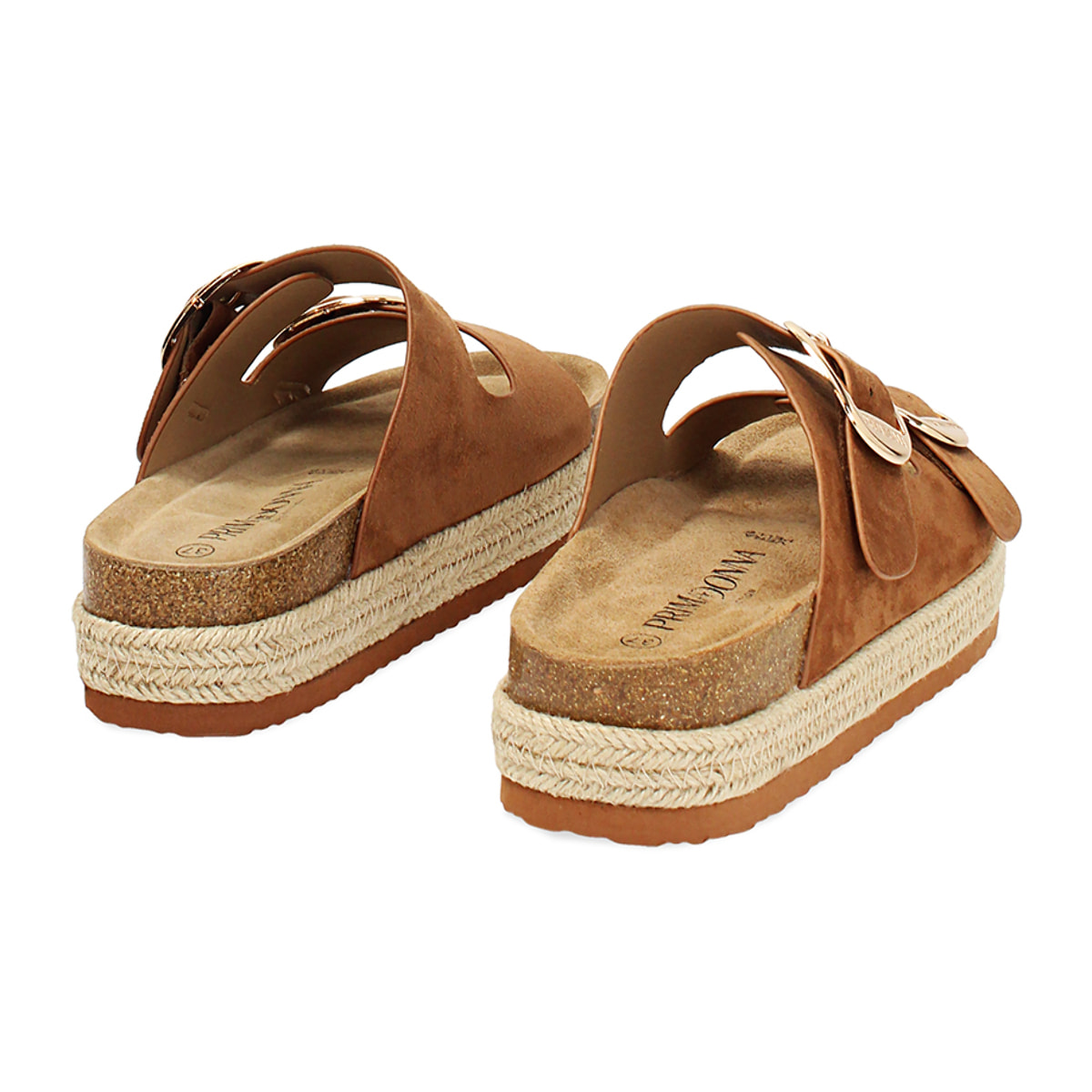 Sandalia anatómica cognac tacón 4,5 cm