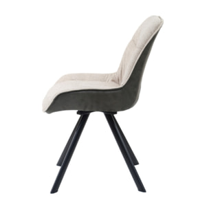 Chaise pivotante écru 180° design moderne et confortable - GABIN