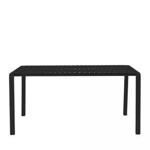 Vondel - Table à manger de jardin en métal 168x87cm - Couleur - Noir