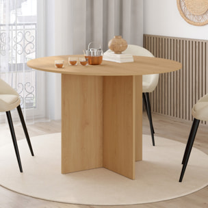Table à manger ronde Ophélia bois Ø110cm