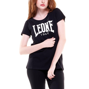 Camiseta de mujer de manga corta con gran logo Welcome Back
