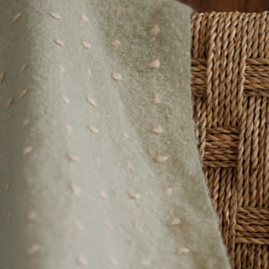 Plaid ou jeté de lit aspect mohair doux - Vert