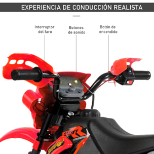 Moto Eléctrica a Batería 6V Rojo