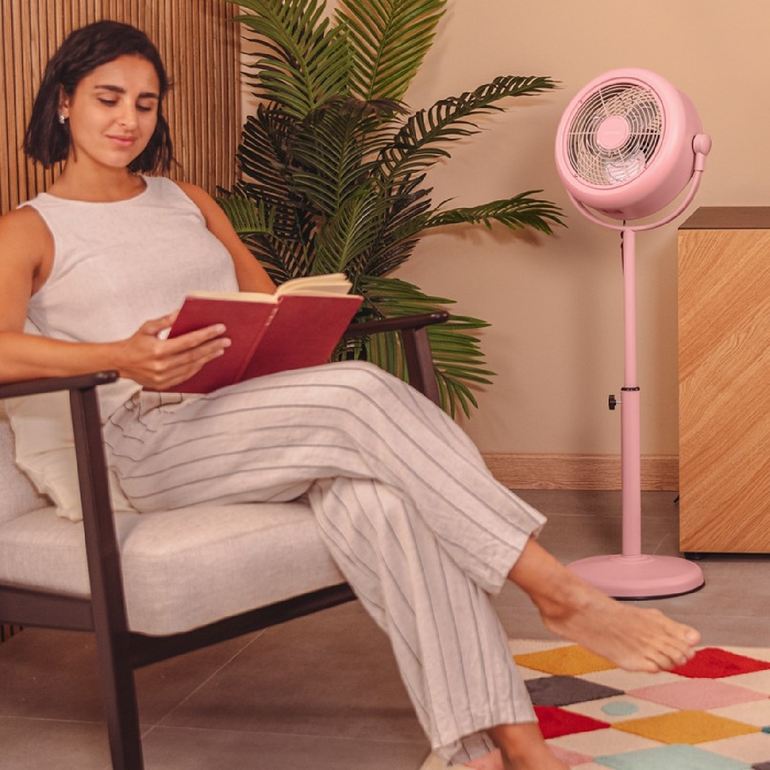 Ventilador de pie EnergySilence 250 ClassicStyle Pink Cecotec