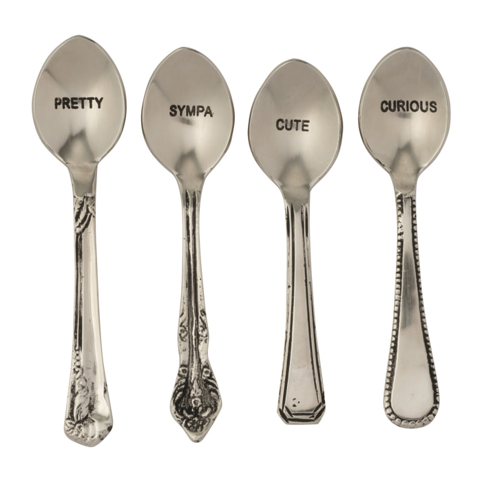 J-Line cuillère - laiton - argent - boîte de 4