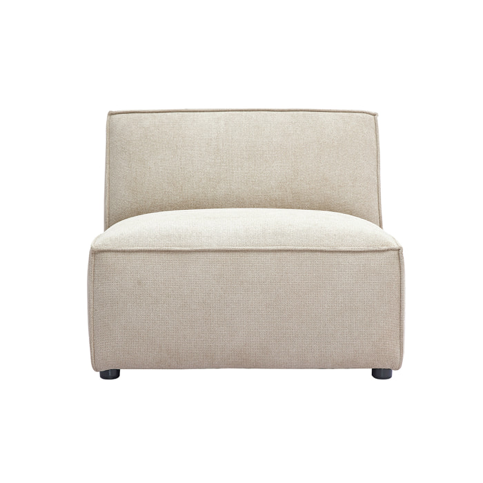 Module droit pour canapé en tissu chenille beige SPLIT